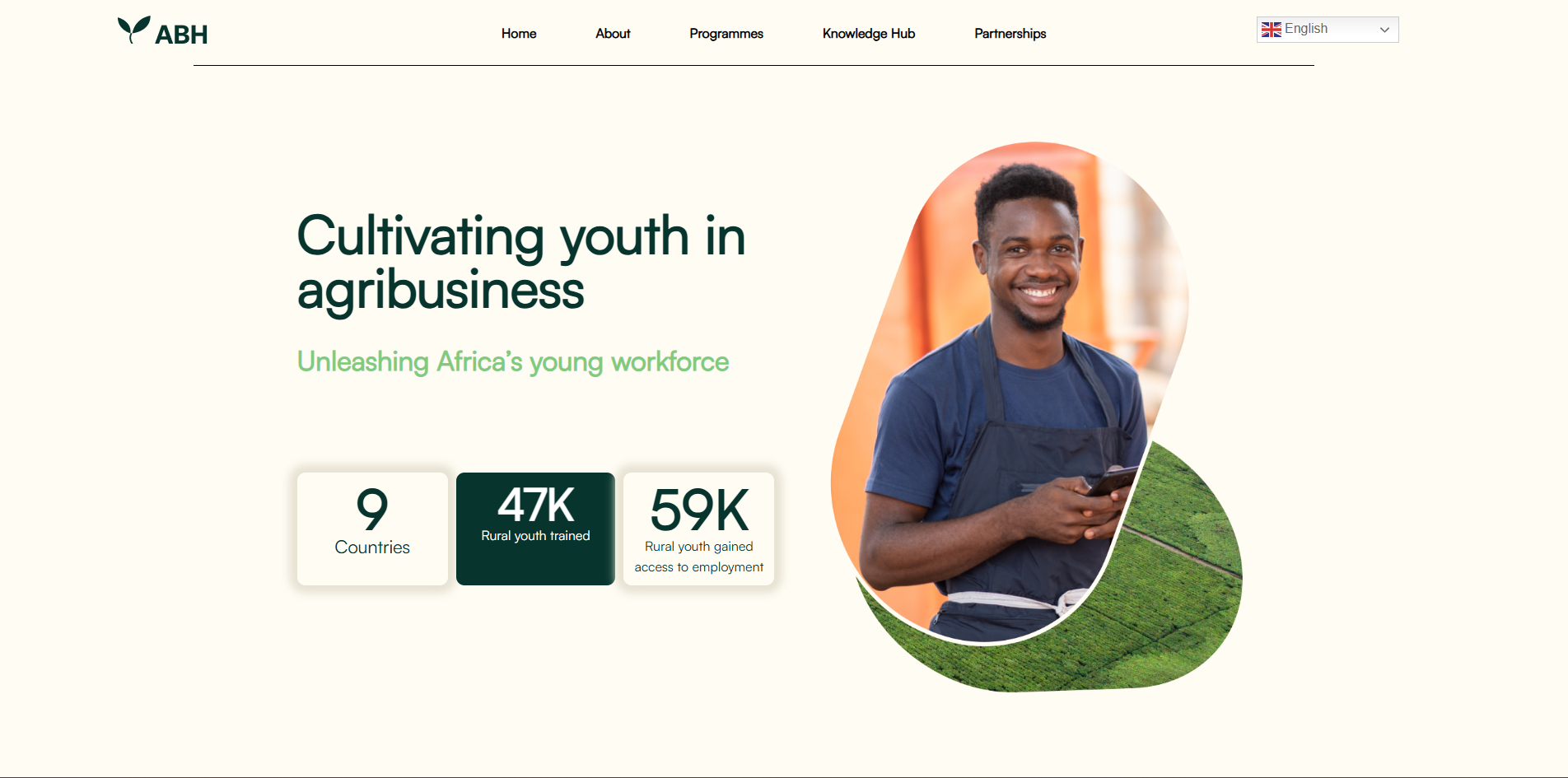 Youth Agri Hubs website preview